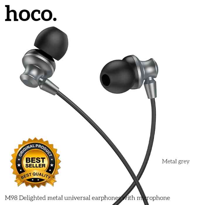 Hoco M98 Wired Earphone for Smartphone 3.5mm In-ear Wired Microphone Volume Control Headset Earphones with Mic